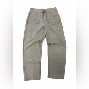 Mens REI Tan Brown Cotton Hiking Cargo Pants 34 x 32 Outdoor